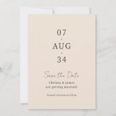 Blush Peach | Chic Minimaal Huwelijk Save the Date (Voorkant)
