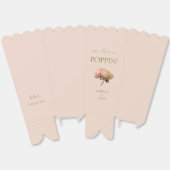 blush peach | Chic Rose Bouquet Paar Popcorn Bedankdoosjes (Ongevouwen)