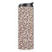 Blush Peach Chocolate Brown Leopard Glitter        Thermosbeker (Gedraaid links)