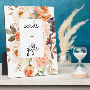 Blush & Peach Floral Kaarten & Gifts Sign Easel Fotoplaat