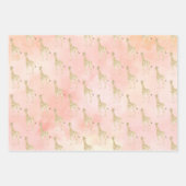 Blush Peach Giraffe     Inpakpapier Vel (Voorkant)