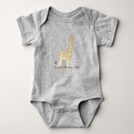 Blush Peach Giraffe Romper (Voorkant)