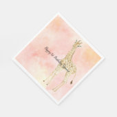 Blush Peach Giraffe Servet (Hoek)