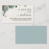 Blush Peach Mint Moss Sage Groen Vrijgezellenfeest Informatiekaartje (Voorkant / Achterkant)