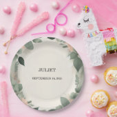 Blush Peach Mint Moss Sage Groen Vrijgezellenfeest Papieren Bordje (Feest)