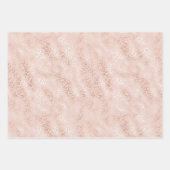 Blush Peach Pink Zebra print Inpakpapier Vel (Voorkant)