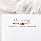 Blush & Peach Roos Boho Arrow Retouradres Etiket (Insitu)