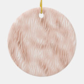 Blush Peach roze zebra print Glitter Love Keramisch Ornament (Achterkant)