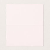Blush Peach Wildflowers Folded Wedding Place Cards Kaart (Binnenkant ongevouwen)