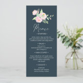 Blush Peonies ⎥ Dîner Mariage Menu Invitation (Debout devant)
