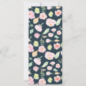 Blush Peonies ⎥ Dîner Mariage Menu Invitation (Dos)