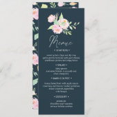 Blush Peonies ⎥ Dîner Mariage Menu Invitation (Devant / Derrière)