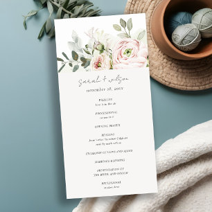 Blush Peonies Eucalyptus Foliage Programme de mari
