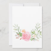 Blush Peony Change of Plans Shower Announance Kaart (Achterkant)