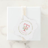 Blush Peony Dahlia Floral Circular Address Label (In situ)