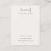 Blush Peony Floral Logo Earring Ketting Display Visitekaartje (Achterkant)