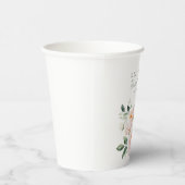 Blush Peony Floral Waterverf Roze Vrijgezellenfees Papieren Bekers (Rechts)