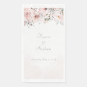 Blush Peony Silver Eucalyptus Weddenschap Servet (Voorkant)