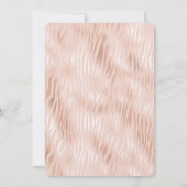 Blush perzik roze zebraprint kaart (Achterkant)