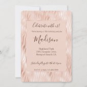 Blush perzik roze zebraprint kaart (Voorkant)