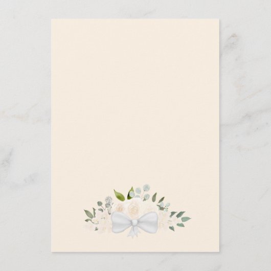 Blush Perzik Rozen Rustieke Boho Chic Bruiloft Det Informatiekaartje (Achterkant)