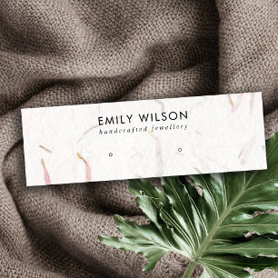 BLUSH PETAL HANDGEMAAKTE PAPIEREN STUD OORBEL DISP MINI VISITEKAARTJE