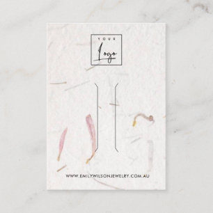 BLUSH PETALE HANDMADE PAPIER HAIR CLIP DISPLAY CAR VISITEKAARTJE