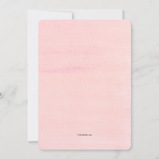 Blush Photo Invitations de fête d'anniversaire (Dos)