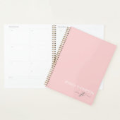 Blush Pink 2025 Eenvoudig script Girly Monogram Na Planner (Display)