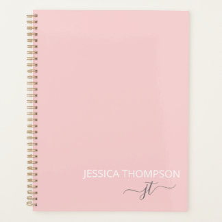 Blush Pink 2025 Simple Script Girly Monogramme Nom