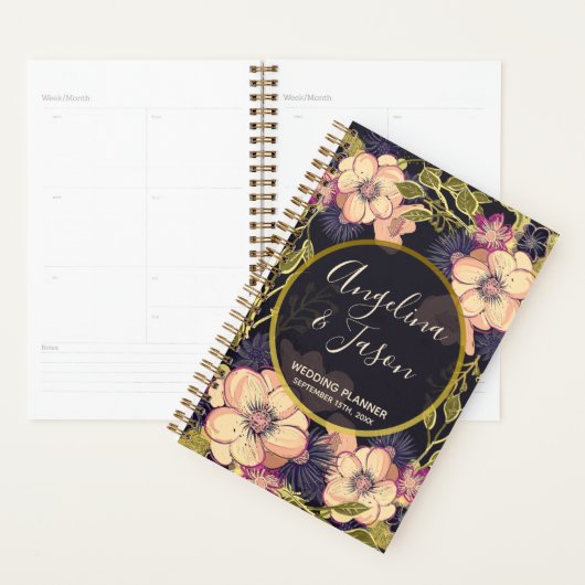 Blush Pink and Black Wedding Planner (Display)