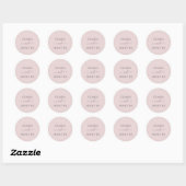Blush Pink and Charcoal Wedding Envelope Seals Ronde Sticker (Vel)