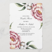 Blush Pink and Cotton Couples Shower Kaart (Voorkant)