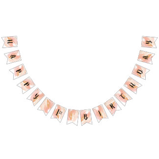 Blush Pink and Gold Birthday Bunting Flag Vlaggetjes