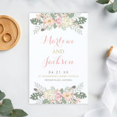 Blush Pink and Gold Floral Boho Wedding Programs