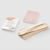 Blush Pink and Gold Floral Wedding Programme Handwaaier (Niet-gemonteerd)