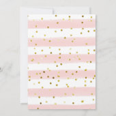 Blush Pink and Gold Moederdag Brunch Invitation Kaart (Achterkant)