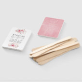 Blush Pink and Roos Gold Floral Wedding Programme Handwaaier (Niet-gemonteerd)