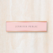 Blush Pink and Rose Gold Elegant Name Home House Deurbordje (Voorkant)