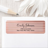 Blush Pink and Rose Gold Foil with Stripes Etiket (Insitu)