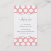 Blush Pink & Aqua Big Polka Dots Monogramed Visitekaartje (Achterkant)