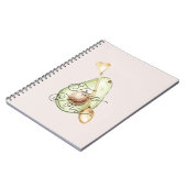 Blush Pink Avocado Heart Spoon  Notitieboek (Linkerzijde)