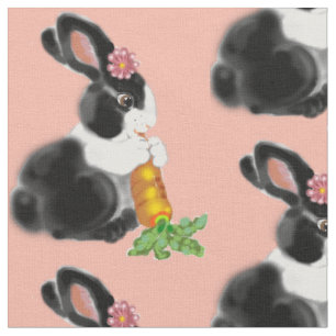 Blush Pink Baby Nederlandse Bunny Rabbit Vintage N Stof