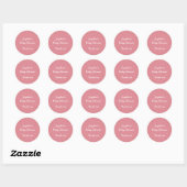 Blush Pink Baby shower Dank u Sticker (Vel)