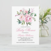 Blush Pink Baby Shower Invitation (Debout devant)