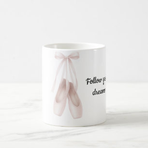 Blush Pink Ballet Slippers Bow Koffiemok