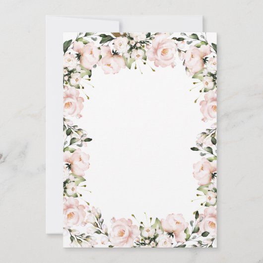 Blush Pink Baptism uitnodiging (Achterkant)