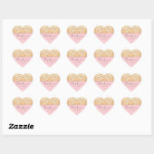 Blush Pink Beach 2 hart zand bruiloft dank u Sticker (Vel)