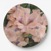 Blush Pink Bearded Iris Floral Paper Bord (Voorkant)