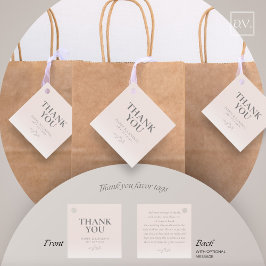 Blush Pink Bedankt Favor Tag Bedankjes Labels